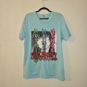 Sugarhill Hellscape T-Shirt Graphic Print Anime Manga Short Sleeve Tee Shirt L